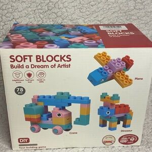 Soft Blocks Kids Building Blocks 78 Pcs. DIY New In Box Sealed Toy